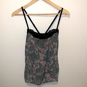 Free People Floral Boho Tank Top Size M